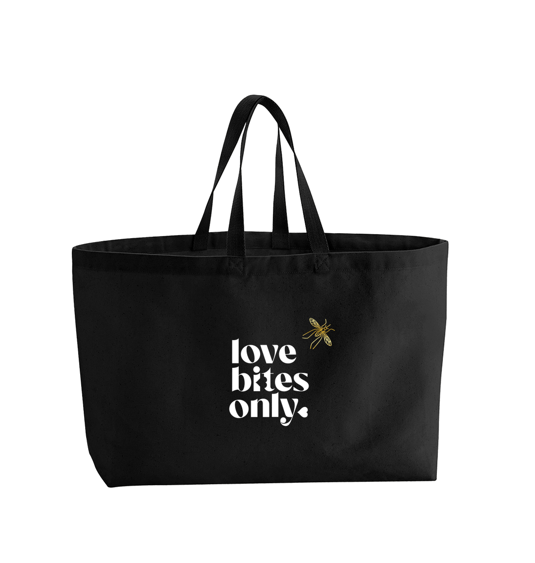 Black Printed Bag Front