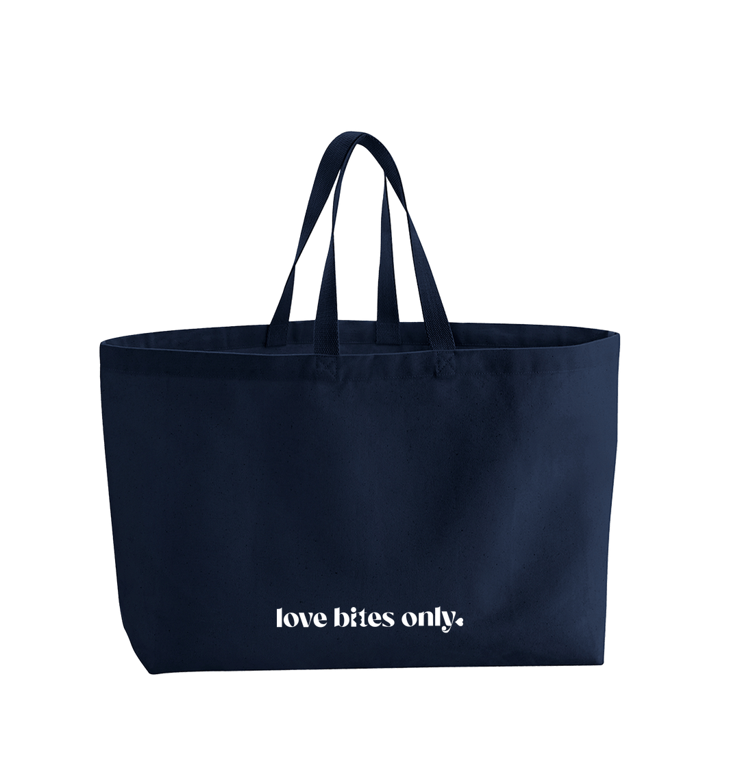 French Navy Printed Bag Back
