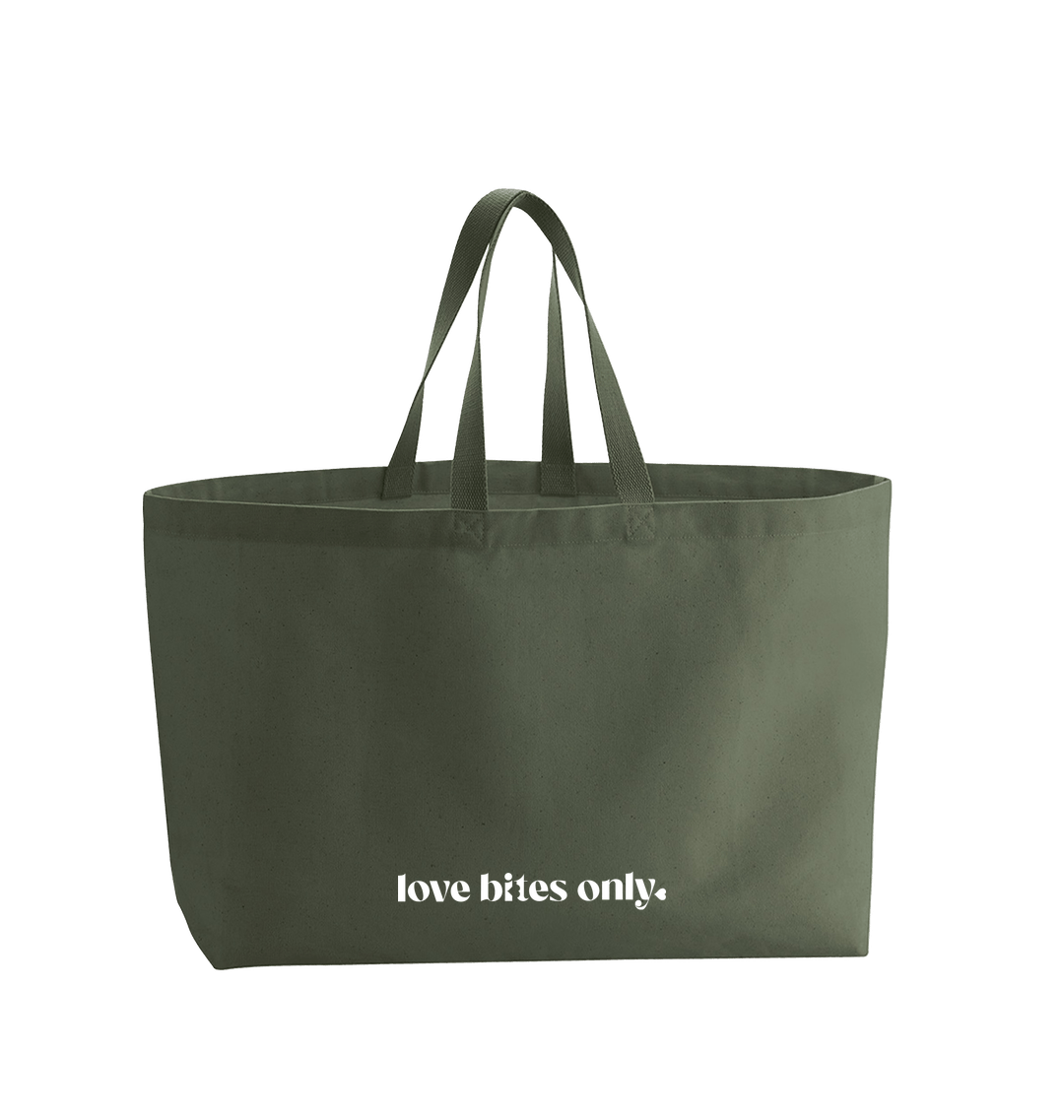 Olive Green Printed Bag Back
