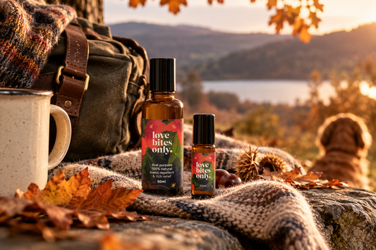 Picnic in autum featuring love bites only all natural insect repellent 